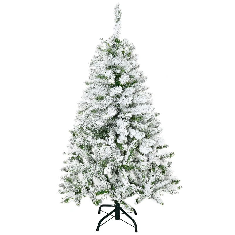120 cm vysoký umělý vánoční stromek se sněhem a 200 větvičkami