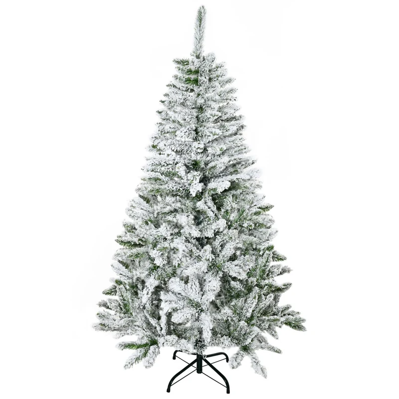 Umělý vánoční stromek, zasněžená borovice 150 cm, 358 větviček