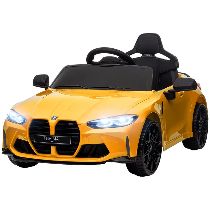 Elektrické auto pro děti s dálkovým ovládáním, MP3 a USB, žluté