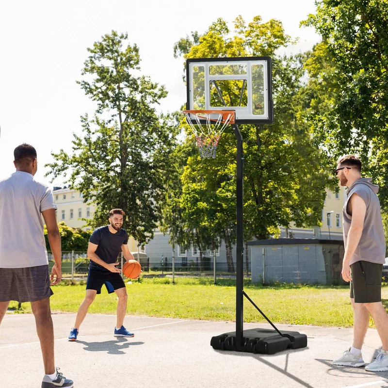 Nastavitelný pojízdný stojan na basketbalový koš, výška 260-310 cm