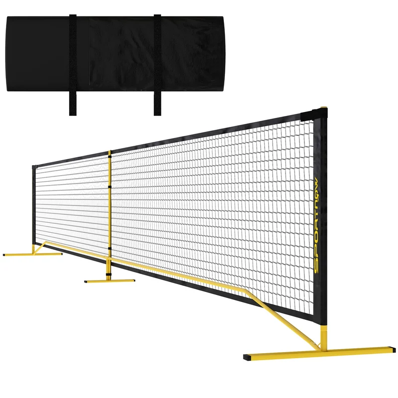Přenosná síť na pickleball 6,7 m s kovovým rámem a přepravní taškou