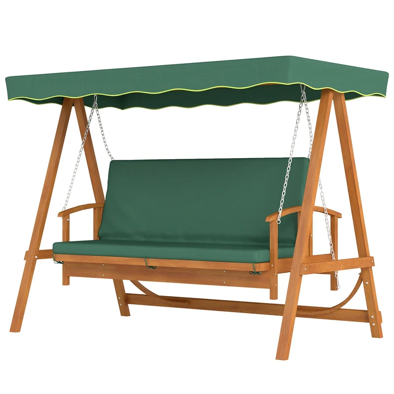 Zahradní houpačka pro 3 osoby s markýzou – nosnost až 330 kg