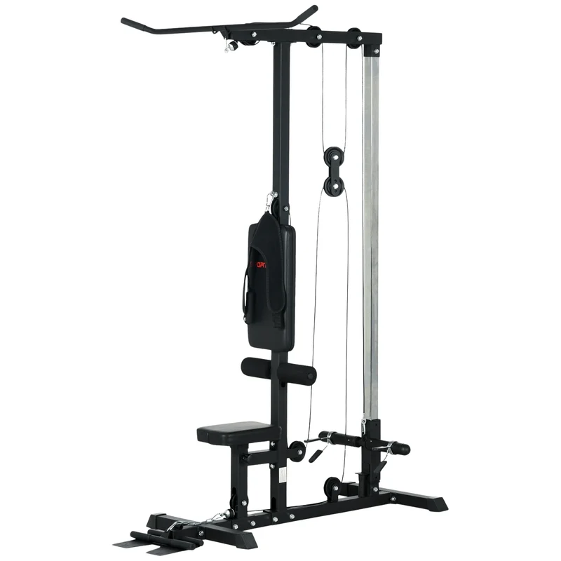Domácí posilovna, veslovací trenažér, bez závaží, domácí fitness vybavení, ocel, syntetická kůže, černé