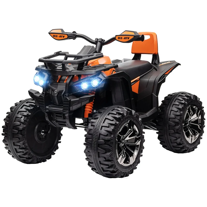 Elektrická čtyřkolka pro děti od 3 do 5 let, 12V s MP3 a USB, oranžová