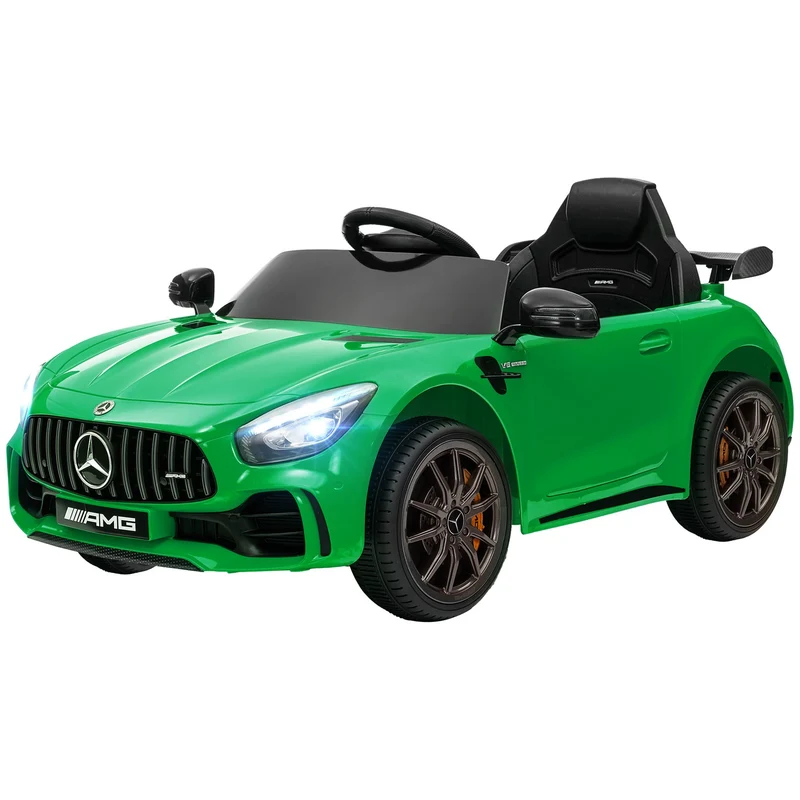 Elektrické auto pro děti, 12 V, dálkové ovládání, USB a MP3, zelené