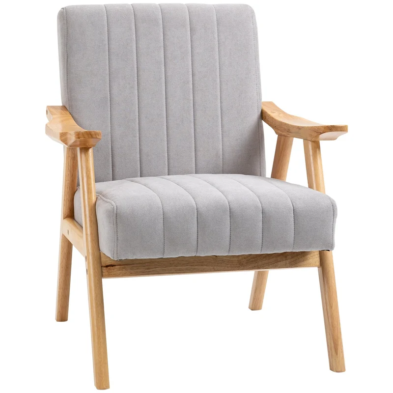 Čalouněný ušák se sametovým vzhledem, skandinávský design, šedý