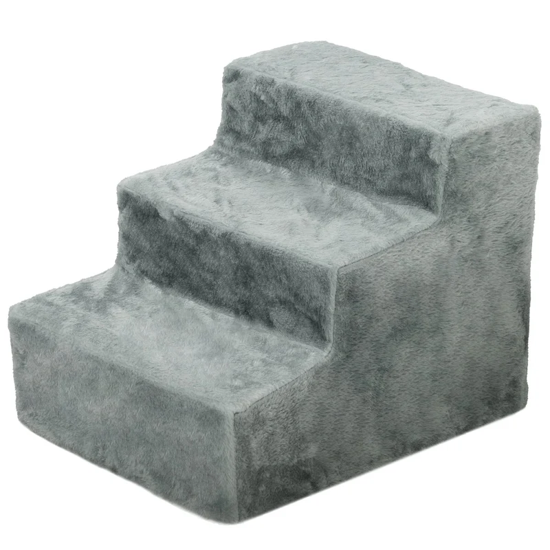 Třístupňové plyšové schůdky pro mazlíčky, pro kočky a malé psy, do 5 kg