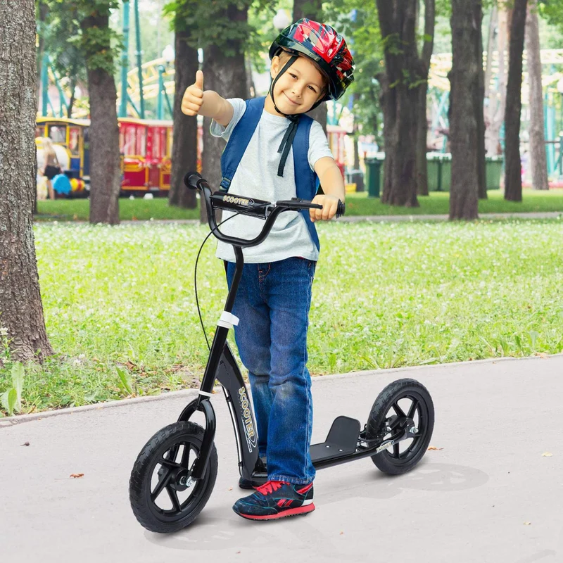 Dětská koloběžka, 12"" ocelový rám, zadní brzda