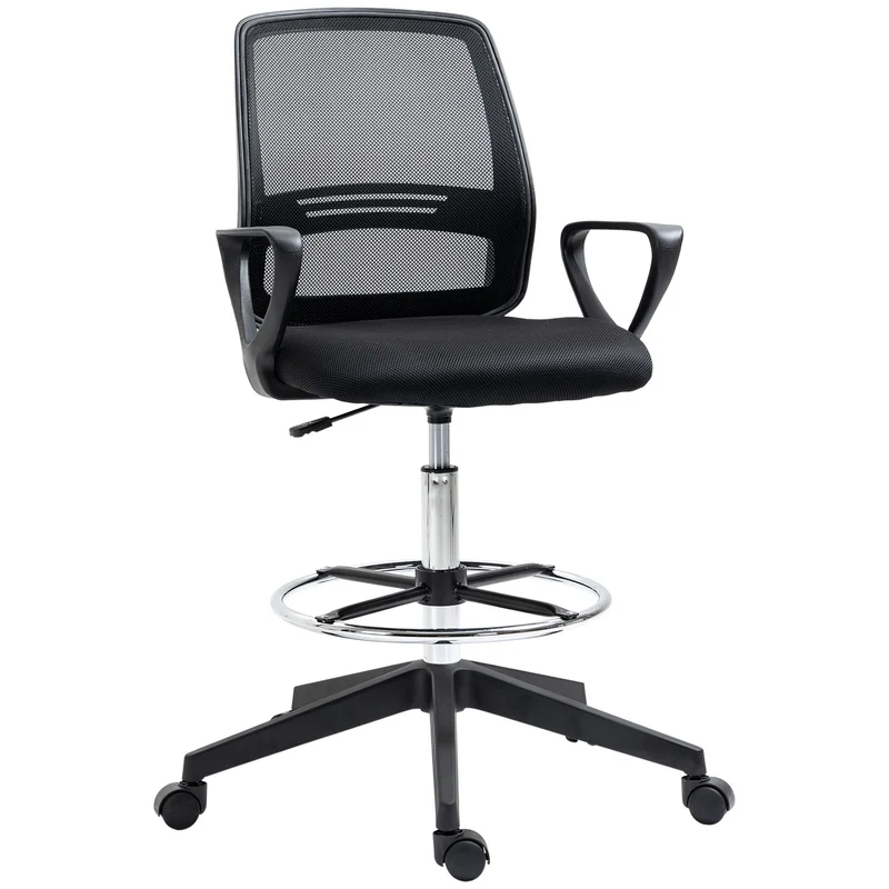 Ergonomická otočná kancelářská židle, výškově nastavitelná, s podnožkou