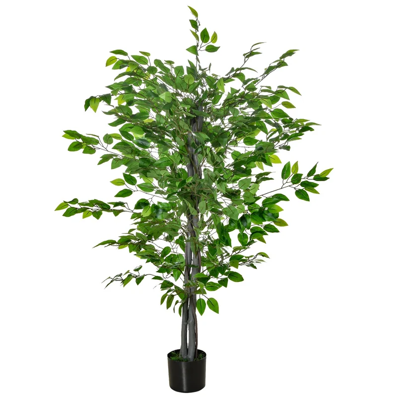 Velký 135cm umělý fíkus v květináči pro domácnost nebo kancelář
