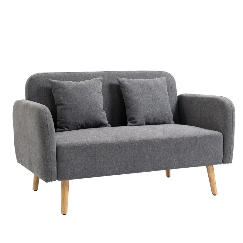 Dvojmístná pohovka typu loveseat, sametově hebký polyester, nastavitelná opěrka nohou