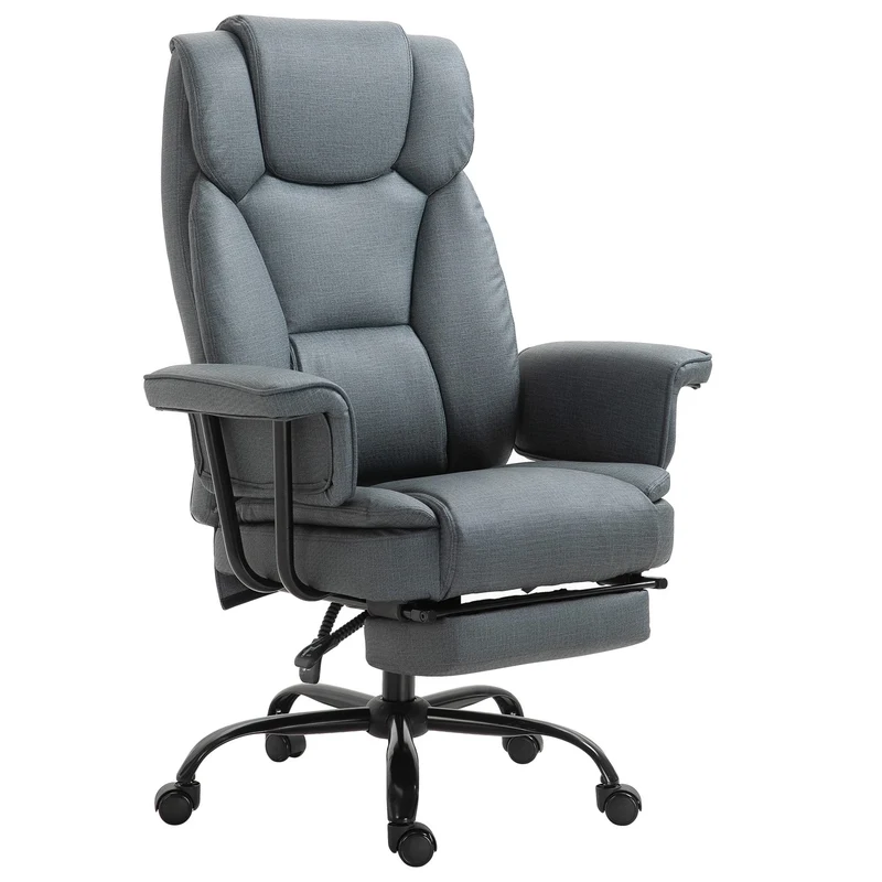 Ergonomická kancelářská židle, nastavitelná, s opěrkou hlavy a podnožkou