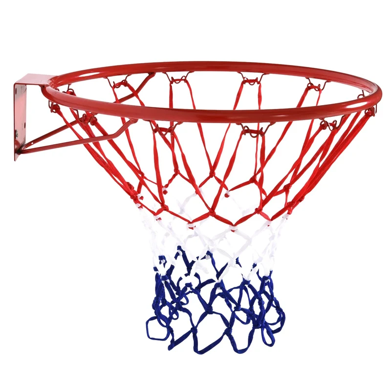Basketbalový koš se sítí, ocelový rám, průměr 46 cm