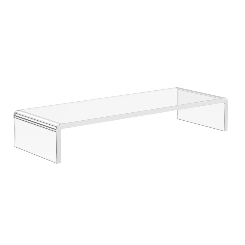 Ergonomický akrylový stojan na monitor, průhledný, 53x19x9cm