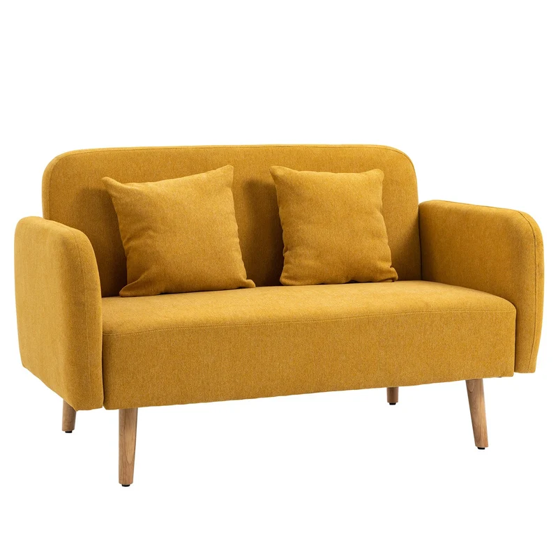 Kompaktní dvojmístná pohovka typu loveseat – nastavitelná, sametově hebký polyester