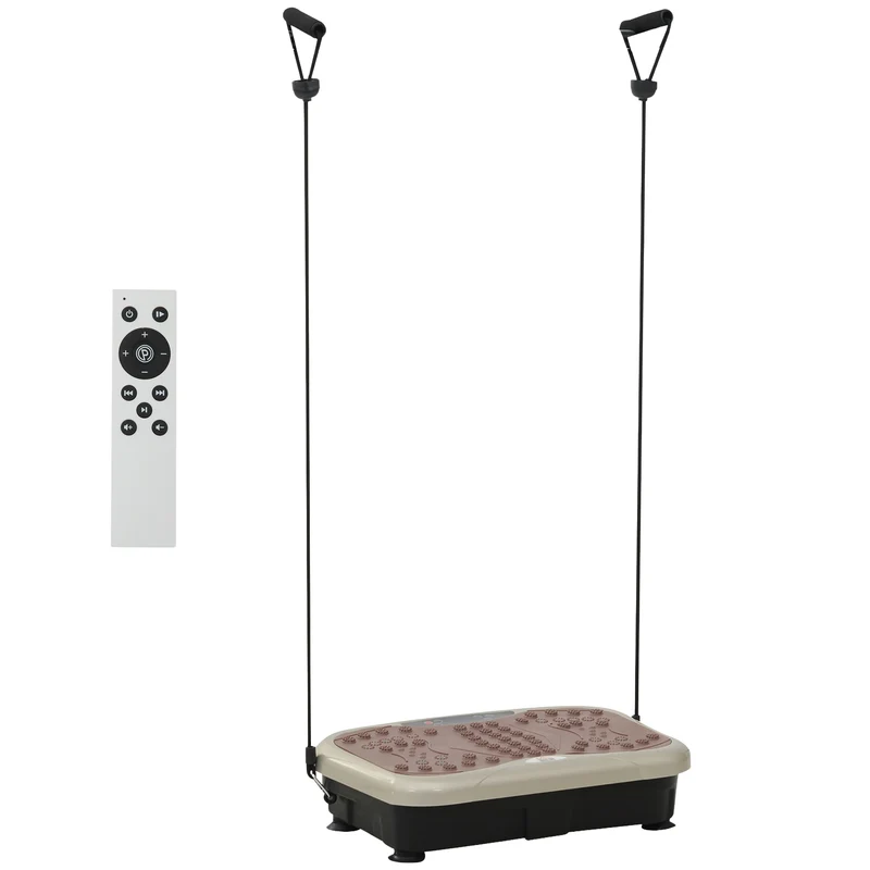Vibrační plošina Fitness Trainer s LED displejem a popruhy