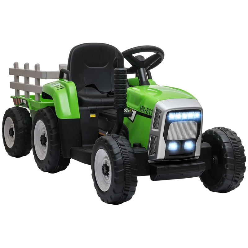 Elektrický traktor pro děti s přívěsem a dálkovým ovládáním