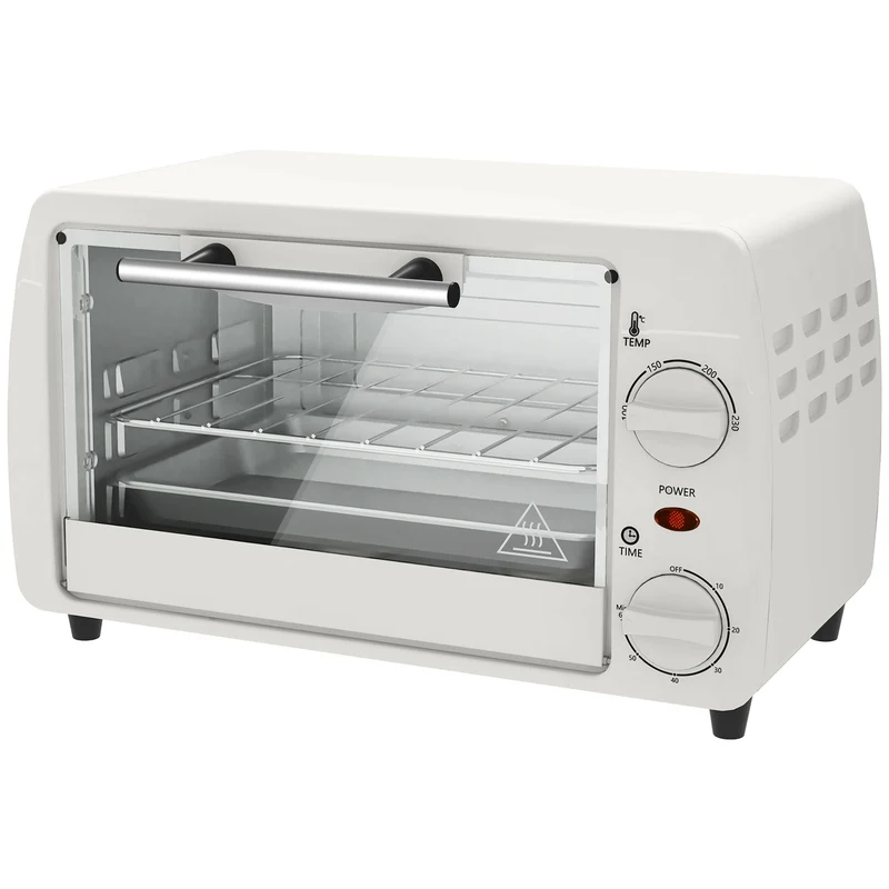 Kompaktní elektrická trouba 10L, 750W, 230°C, časovač, krémová