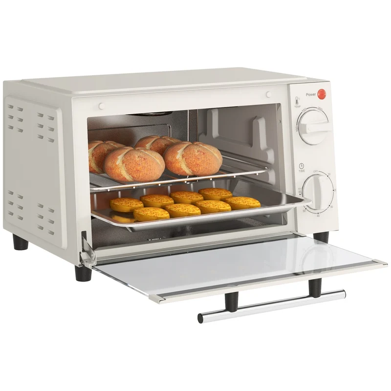 Mini trouba 9L – 750W, časovač, nastavitelná teplota, krémově bílá