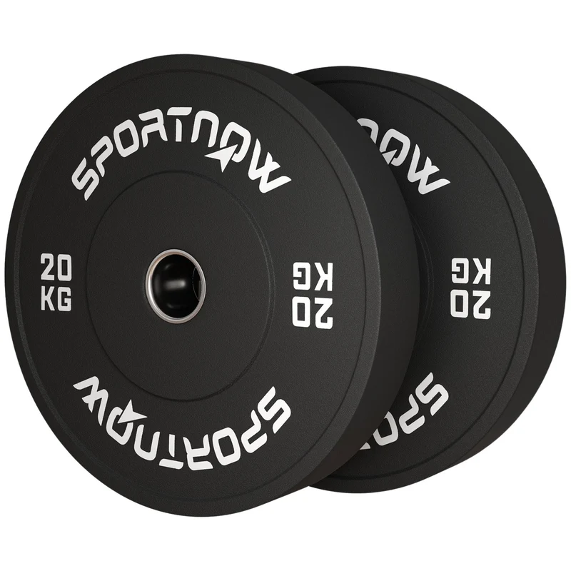 Pár černých činek o hmotnosti 20 kg, otvor 50 mm