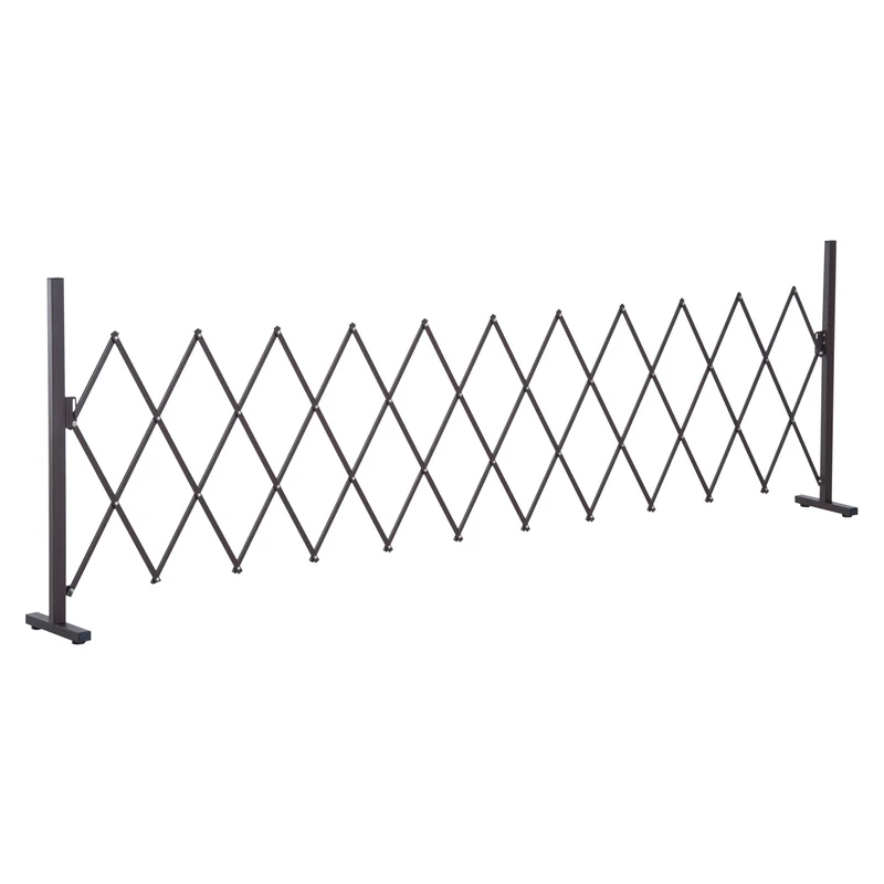 Výsuvná hliníková nůžková brána – 35-300 cm, hnědá