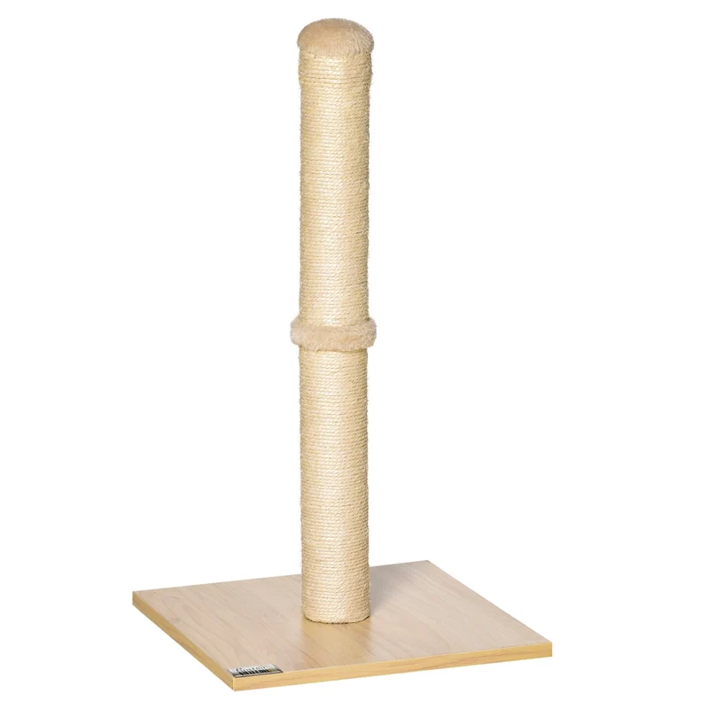Kočičí škrabadlo, sisalové s míčkem, sloupek 60cm, béžové