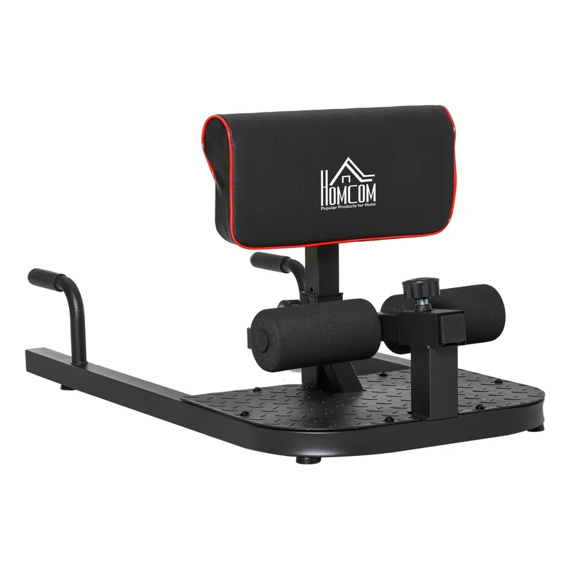 Nastavitelný trenažér Sissy Squat & Leg Trainer 3 v 1, ocelový, černý