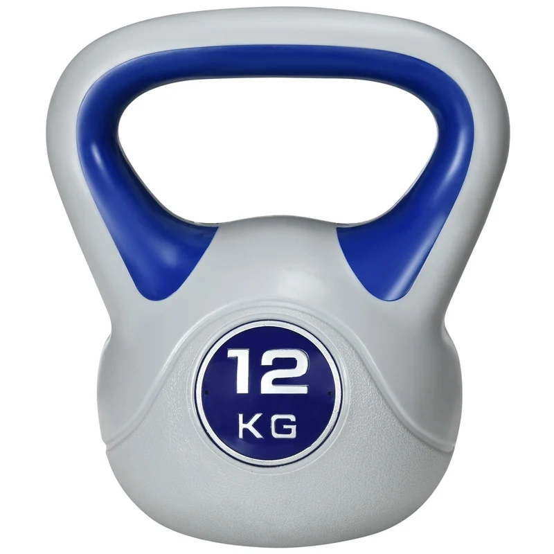 Modrý kettlebell 12 kg pro silový trénink a kondici