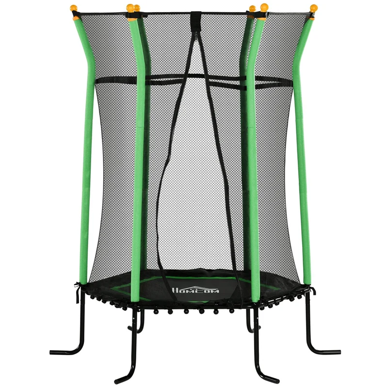 Dětská trampolína s ochrannou sítí, Ø163,5 cm, zelená