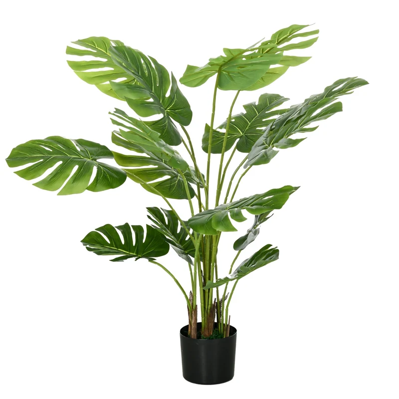 Umělá monstera vysoká 120 cm v květináči – realistická zelená dekorace