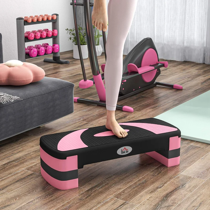 Výškově nastavitelný aerobní stepper, 3 úrovně, nosnost 150 kg