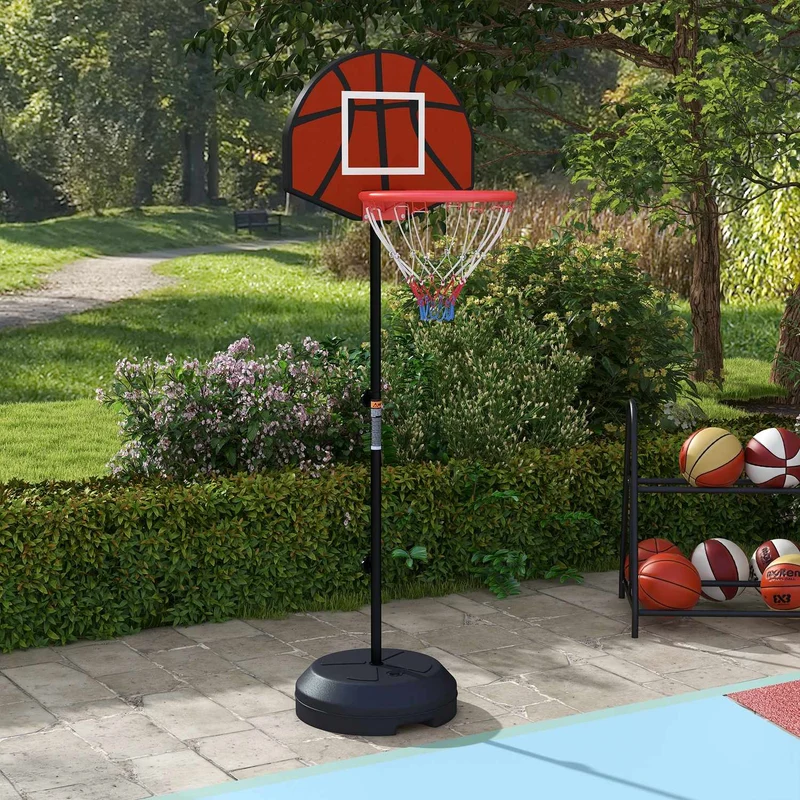Výškově nastavitelný basketbalový koš s magnetickým terčem na šipky