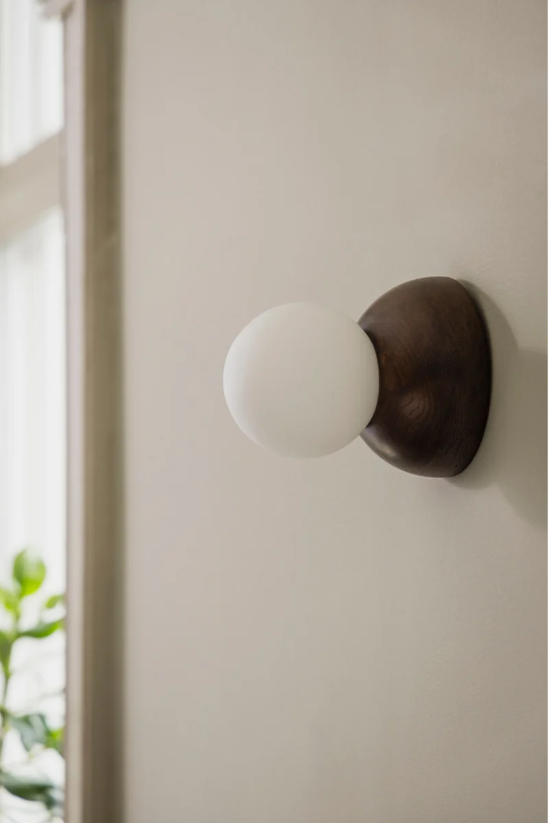 Torrano Vägglampa /Taklampa Brunbetsad Ek 13cm