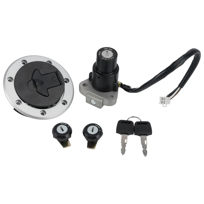 Ignition Key Switch Fuel Cap Lock Set For Kawasaki Ninja RR 150 KRR 150 ZX150