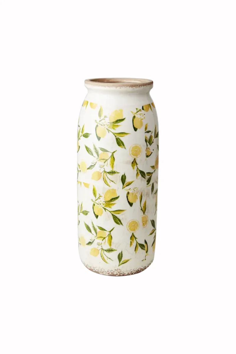 LEMONA Urna L, Vit/grön/gul