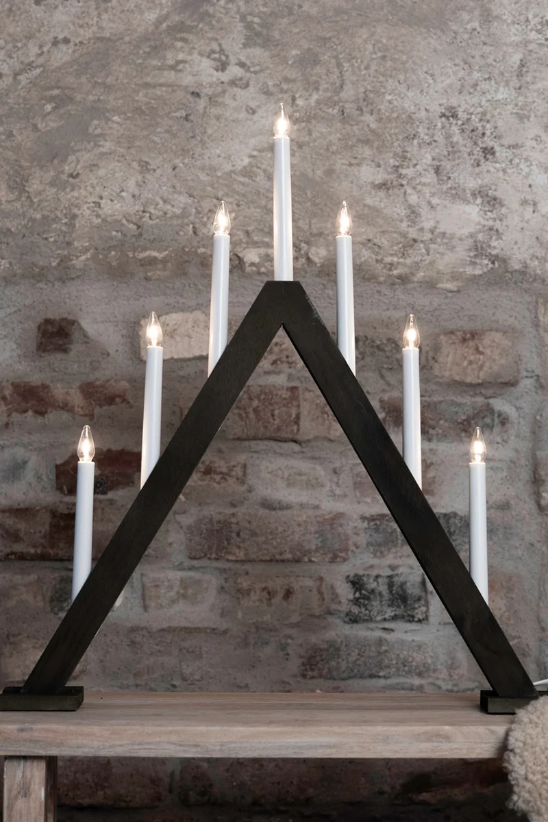 Ariele Adventljusstake Mörkbrun 7 Ljus