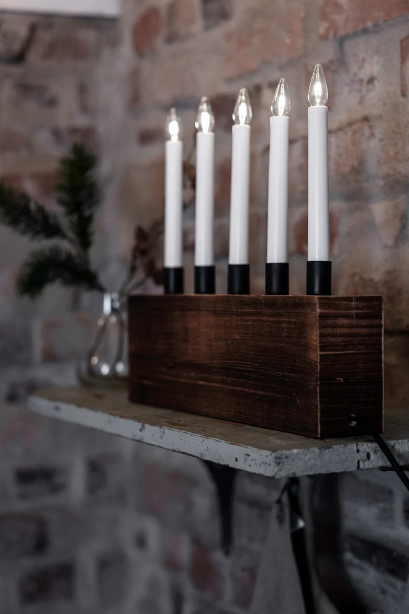 Albero Adventsljusstake Brun 41 cm