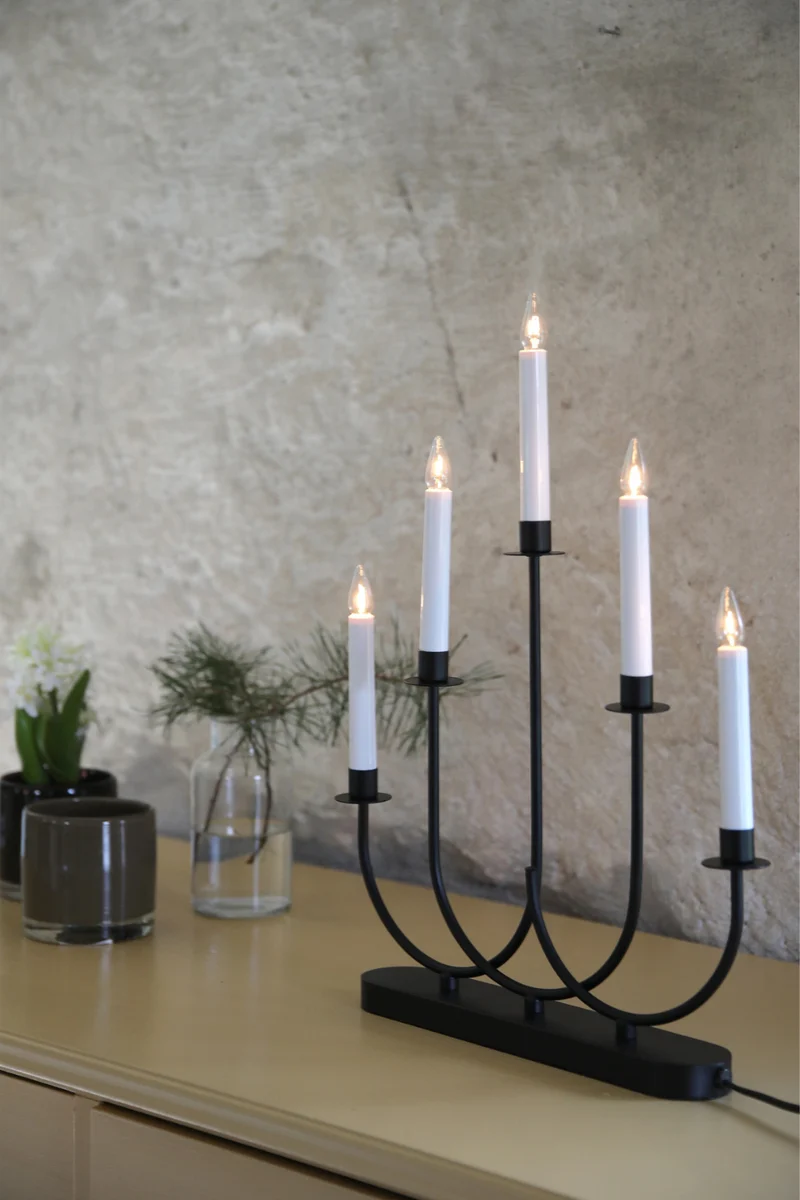 Soro Adventsljusstake Svart