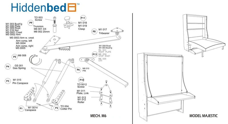 DIY Majestic Queen Do-It-Yourself Mechanism, Plans Drawings, & Assembly Instructions