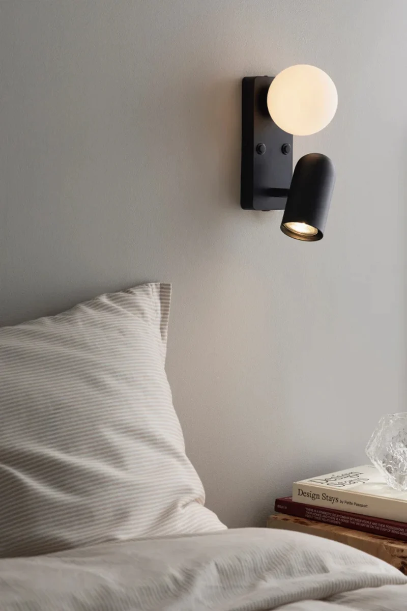 Vägglampa Doppio Svart