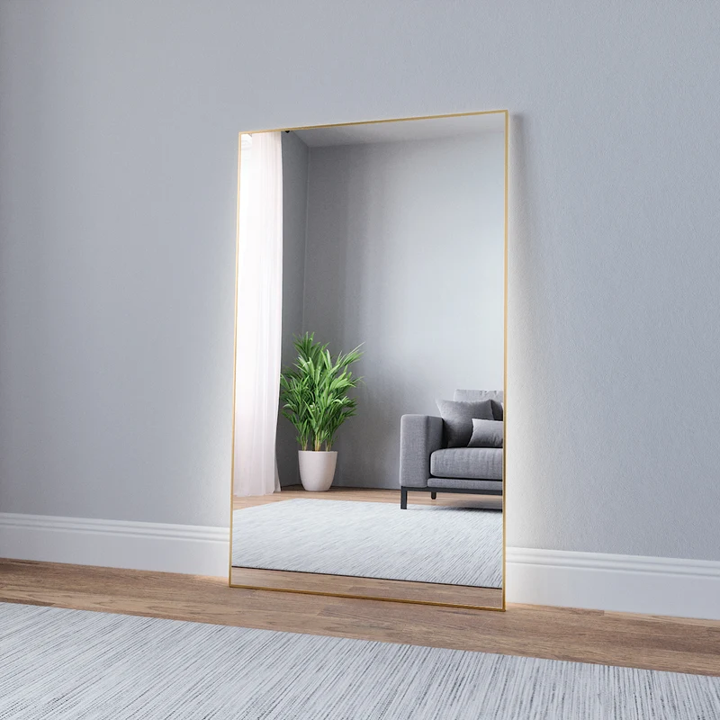 Slimline LED Mirror With Gold Frame (80x135 cm)