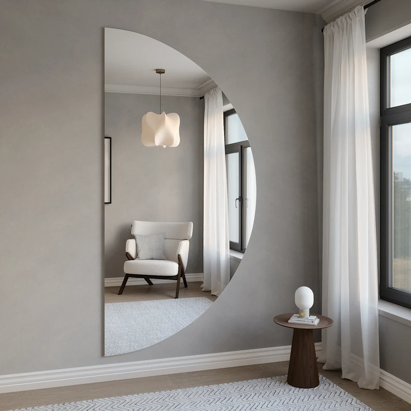 Extra-Large Half Moon Mirror (120x220 cm)