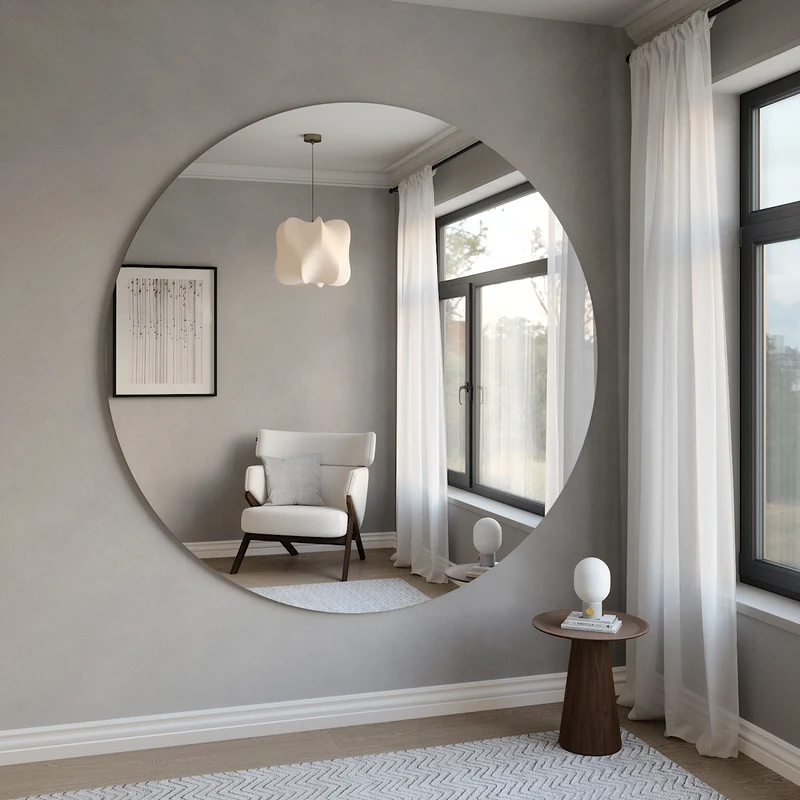 Extra-Large Round wall mirror (200 cm)