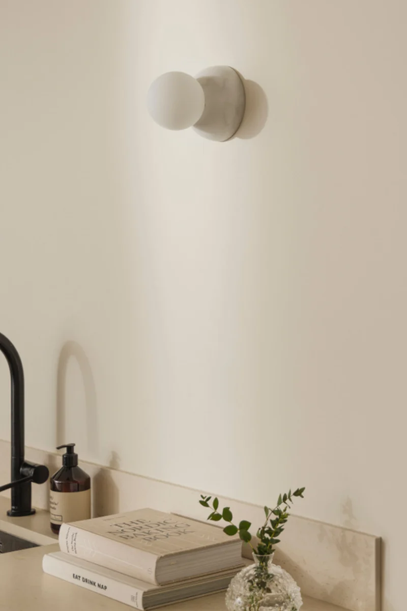 Torrano Vägglampa /Taklampa Vit 13cm