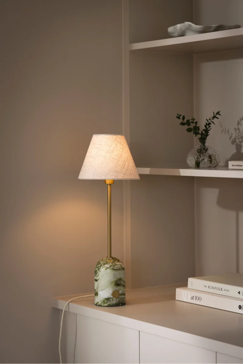 Gino Bordslampa Grön Marmor