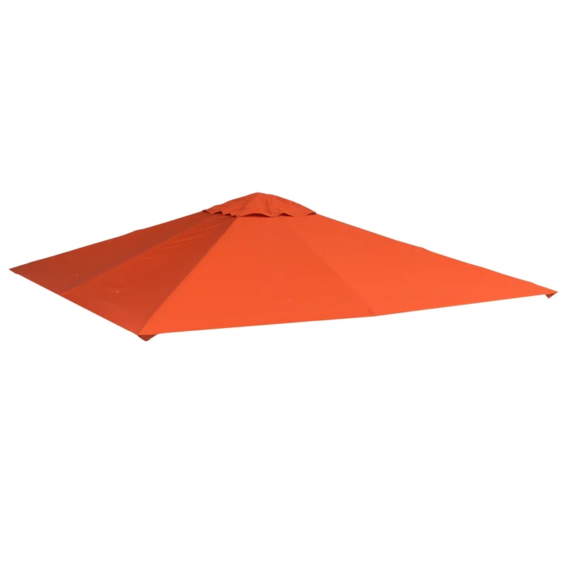 Oranžová polyesterová střešní plachta na altán, sluneční clona, 3x3 m