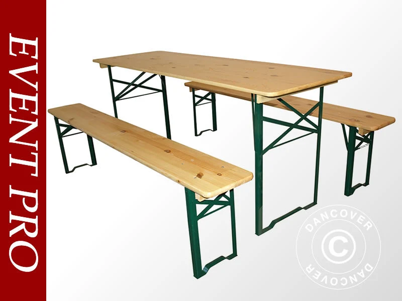 Bord och bänk set PRO 220x60x78cm, Ljust trä