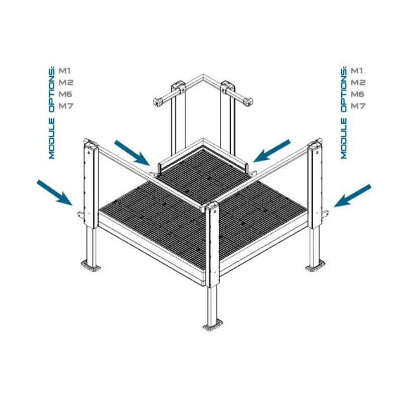 Qramp Module 8: 5' x 5' 90 Degree Platform