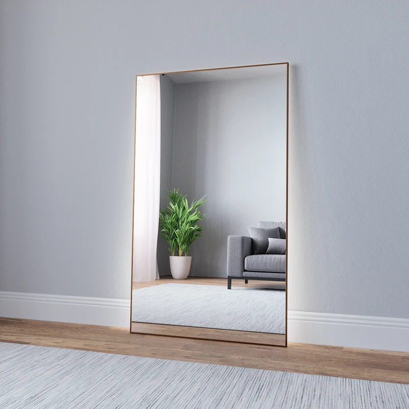 Slimline LED Mirror With Bronze Frame (80x135 cm)