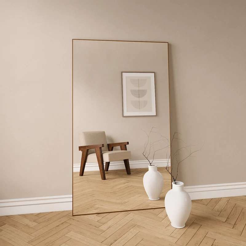 Slimline Full-Length Mirror With Bronze Frame (100x170 cm)